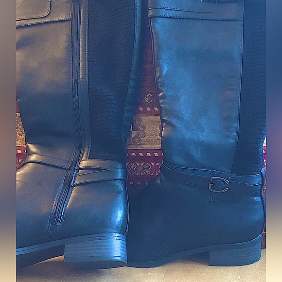 Cloudwalkers By Avenue Black Wide Calf Boots .Woman’s Size 9 1/2 W - Picture 12 of 16